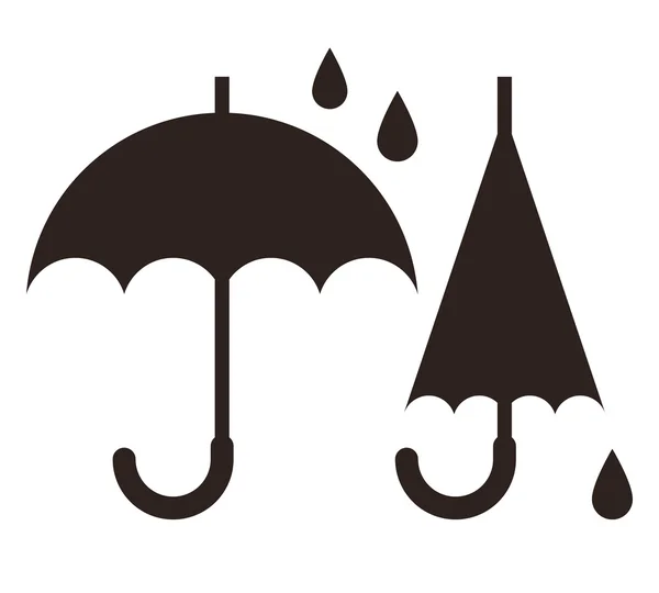Regenschirm isoliert auf weißem Hintergrund — Stockvektor