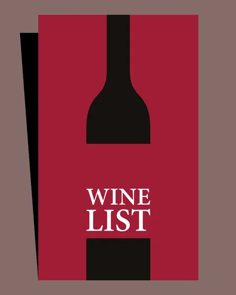 Diseño de la lista de vinos — Vector de stock