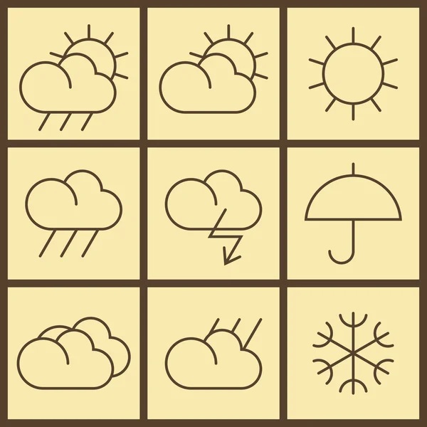 Weather icons — Stock Vector