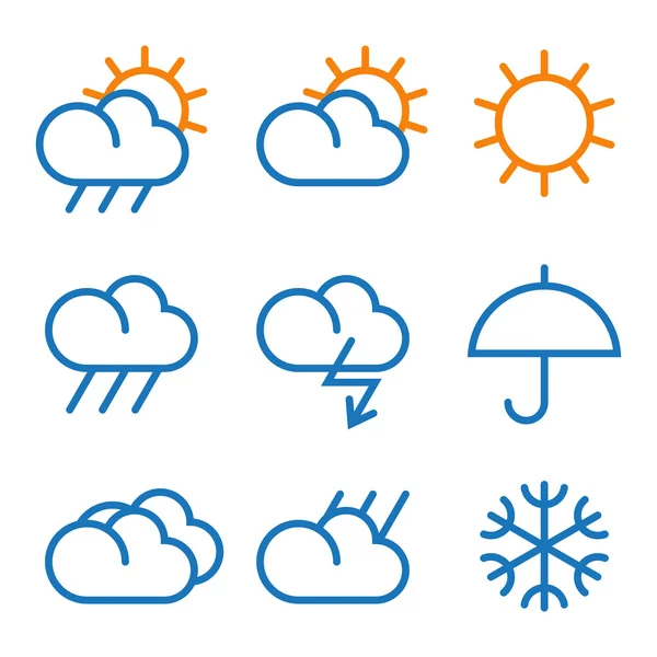 Vektorwetter-Symbole — Stockvektor