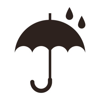 Beyaz arkaplanda şemsiye izole