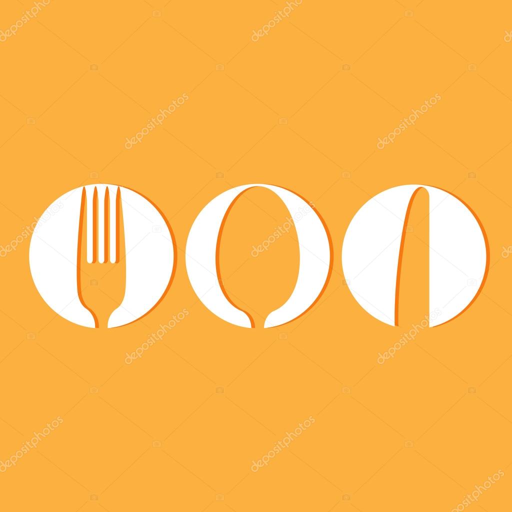Restaurant menu design whit cutlery symbols