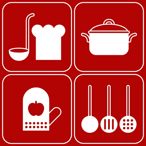Simboli della cucina vettoriale — Vettoriale Stock