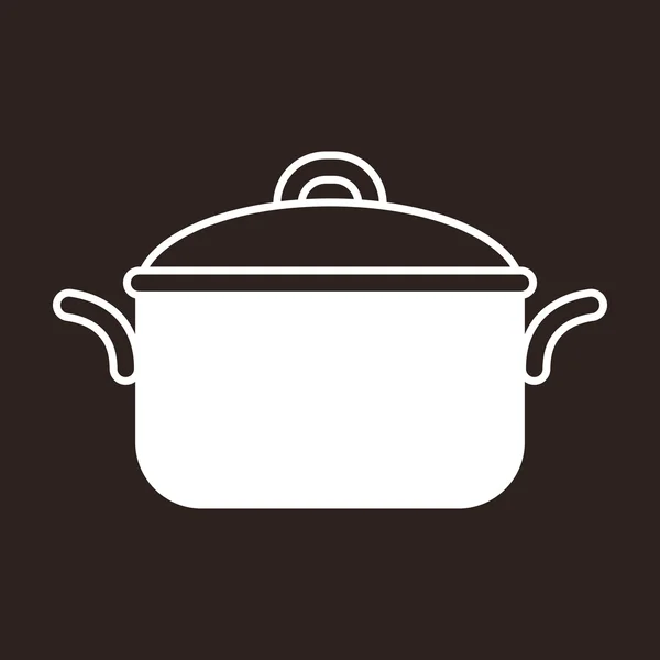 Cooking pot symbol — Stock Illustration Cooking pot symbol Vector Graphics