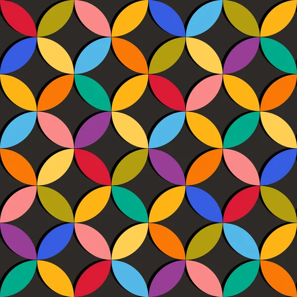 Renkli elementlerle kusursuz geometrik desen — Stok Vektör