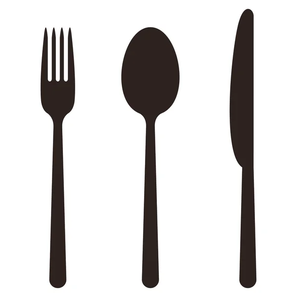 Knife, fork and spoon — Stock Vector