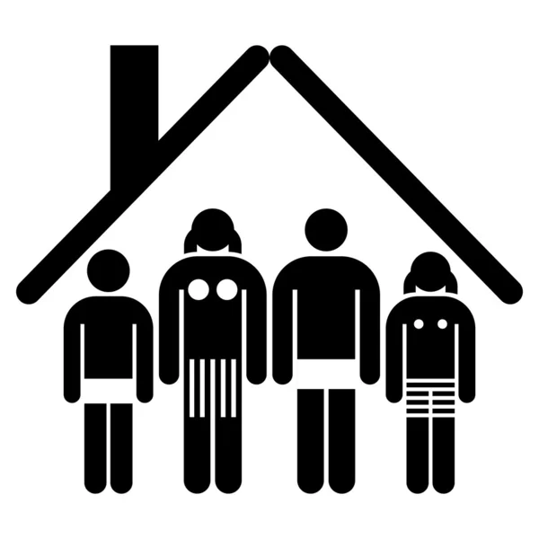 Concepto de familia y hogar — Archivo Imágenes Vectoriales