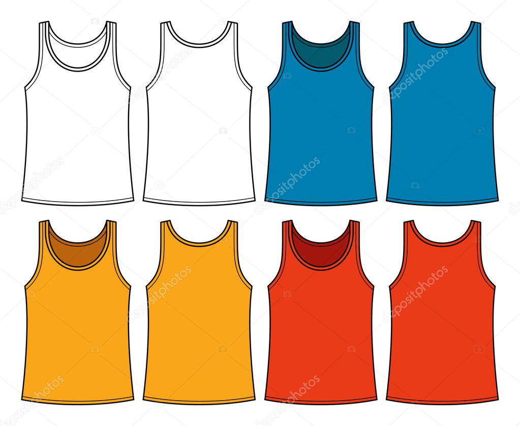 Singlets template - front and back