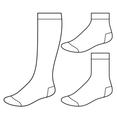 Set of blank socks clipart