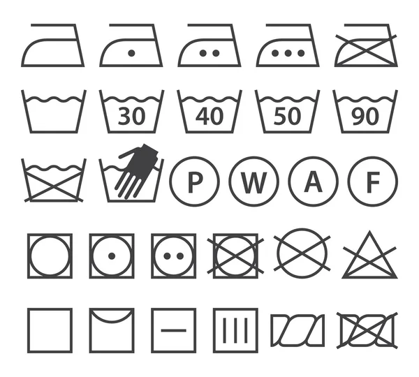 세탁 기호 (세탁 아이콘 세트) 로열티 프리 스톡 벡터