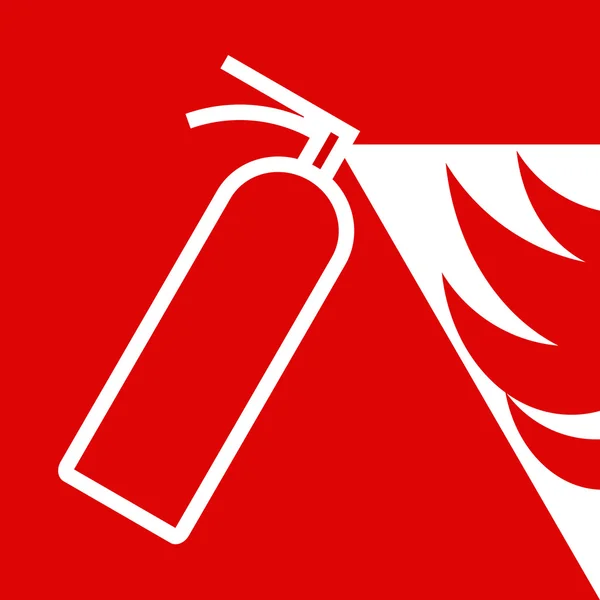 Brandsläckare tecken — Stock vektor