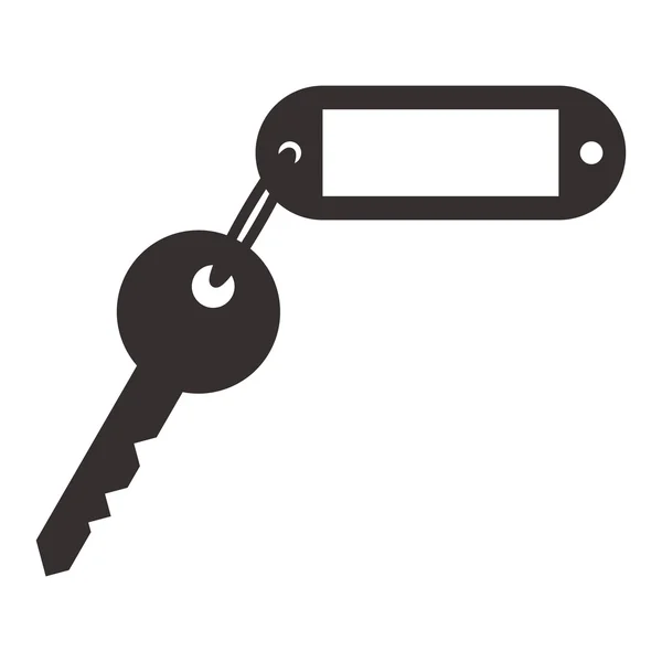 Etiqueta y llave en blanco — Vector de stock