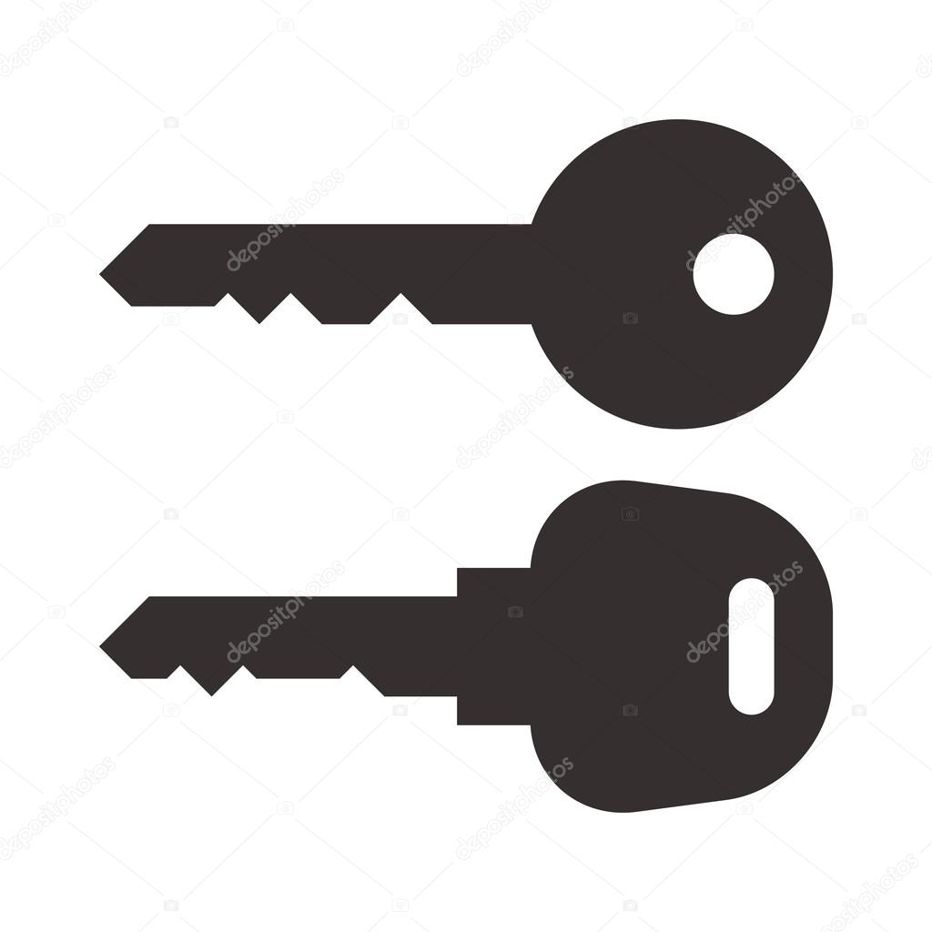 Key and car key symbols