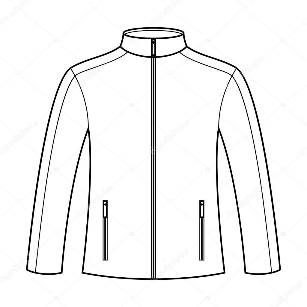 Vector Cartoon Baseball Jacket Sportswear Illustration Stock