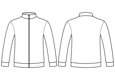 boş sweatshirt şablonu
