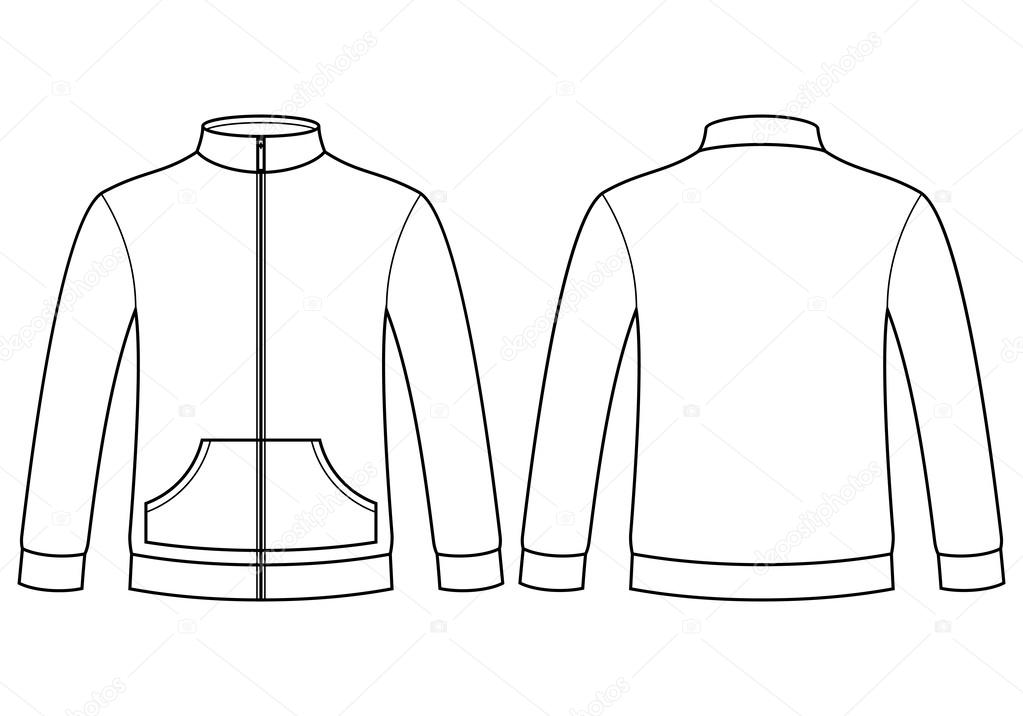 Blank sweatshirt template - front and back