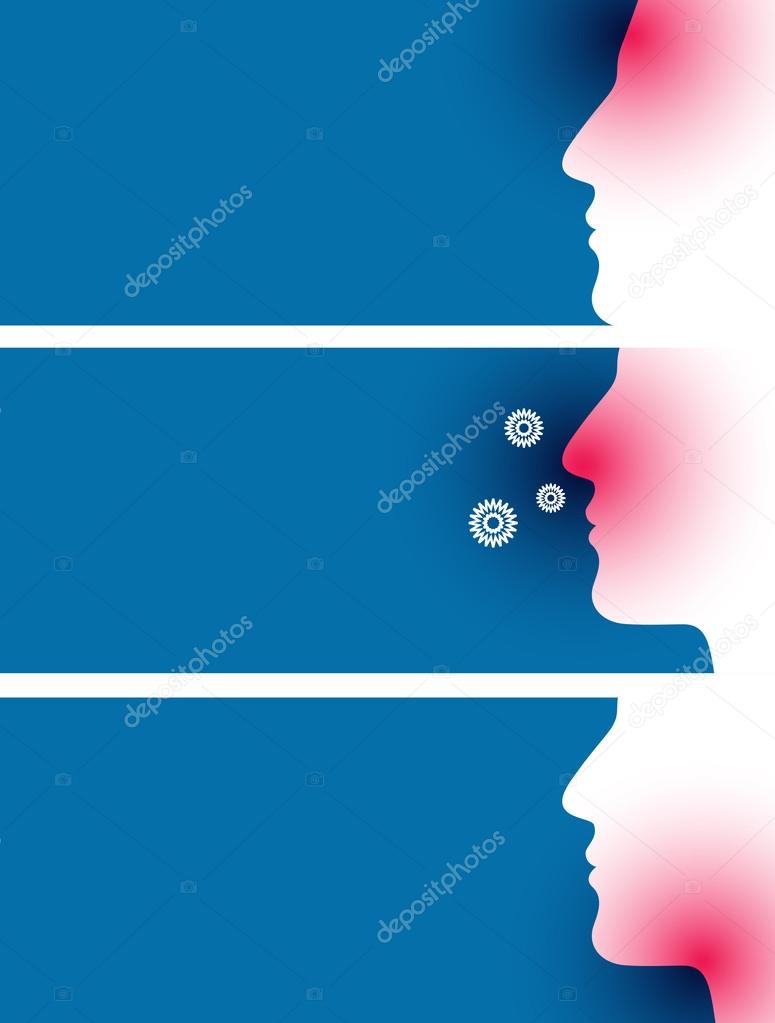 Headache, sore throat and pollen allergy Stock Vector by ©nikolae 35600363