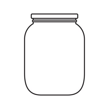Blank jar with cap clipart