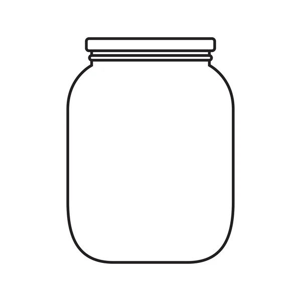 Blank jar with cap — Stock Vector