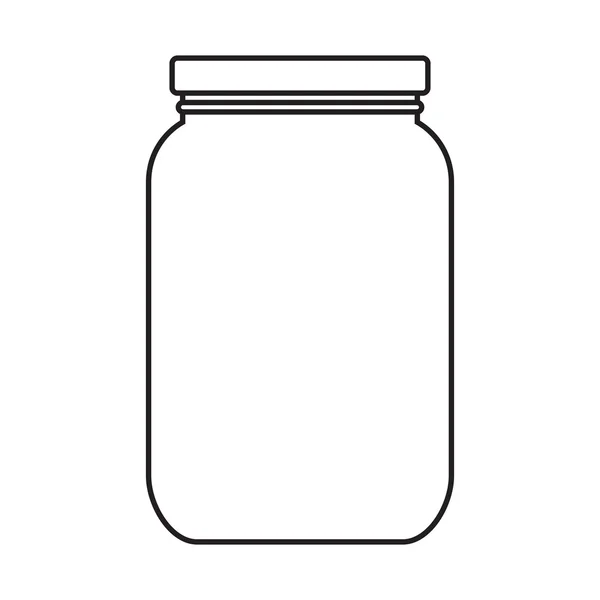 Blank jar with cap — Stock Vector