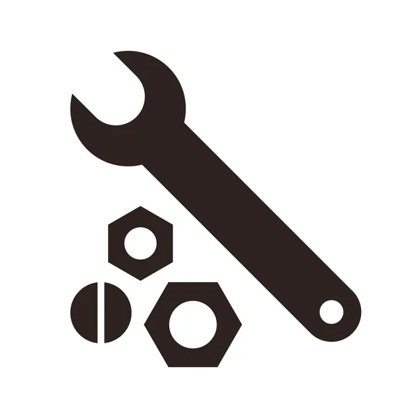 Wrench, nuts and bolt icon — Stock Vector