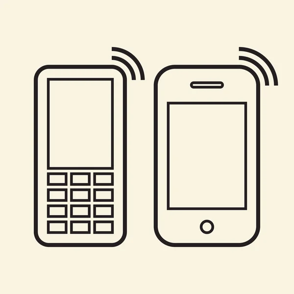 Iconos de teléfono móvil — Vector de stock