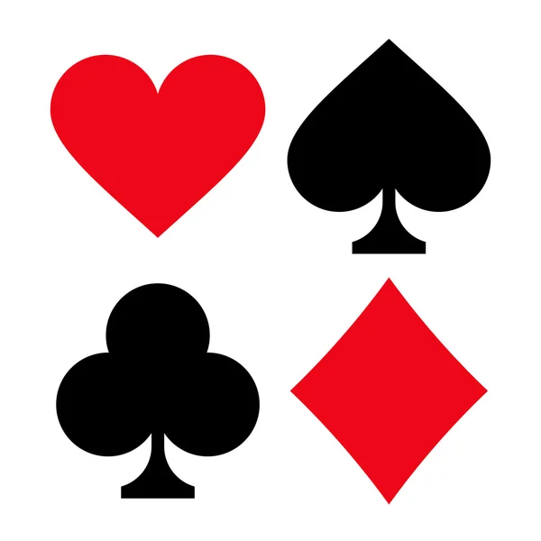 Jogando símbolos de cartas — Vetor de Stock