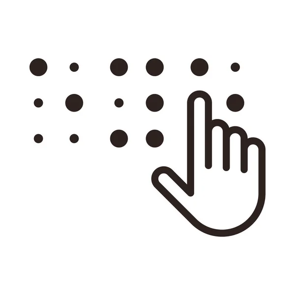 Braille Icon Braille Font Blind Symbol — Stock Vector