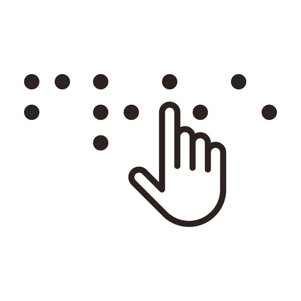 Icône Braille Fonte Braille Symbole Aveugle — Image vectorielle