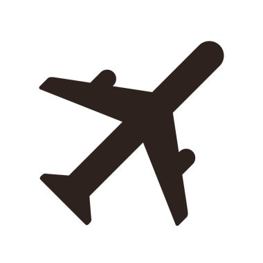 beyaz arkaplanda izole edilmiş düzlem simgesi