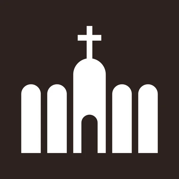 Kloster Ikone Christliches Symbol Auf Dunklem Hintergrund — Stockvektor