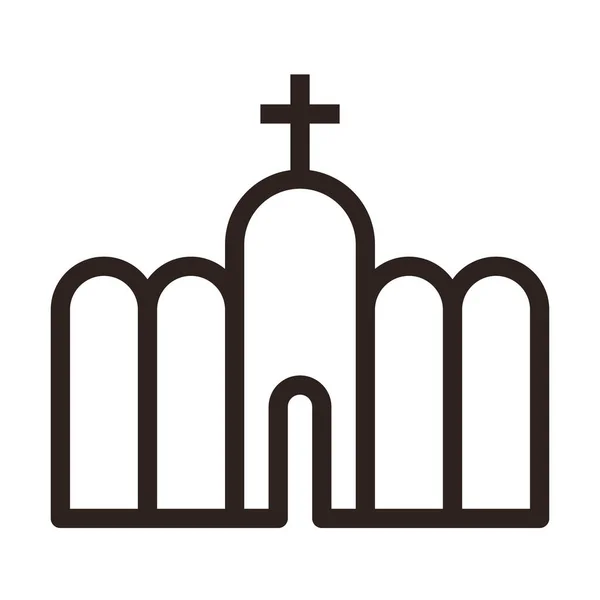 Kloster Ikone Christliches Symbol Isoliert Auf Weißem Hintergrund — Stockvektor