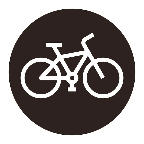 Icono Bicicleta Aislado Fondo Blanco — Archivo Imágenes Vectoriales