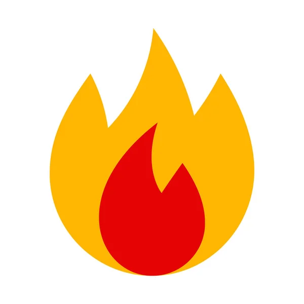 Εικόνα Φωτιάς Φλόγας Που Απομονώνεται Λευκό Φόντο — Διανυσματικό Αρχείο