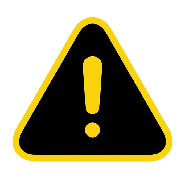 Attenzione Allarme Segnale Pericolo Attenzione Vettoriale Icona Isolata Sfondo Bianco — Vettoriale Stock