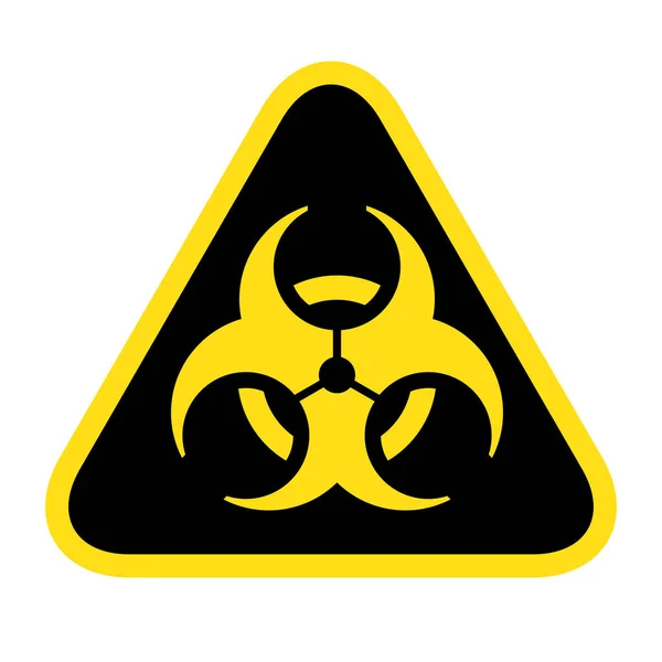 Symbol För Biologiska Faror Varningsskylt För Biologiska Faror Isolerad Vit — Stock vektor
