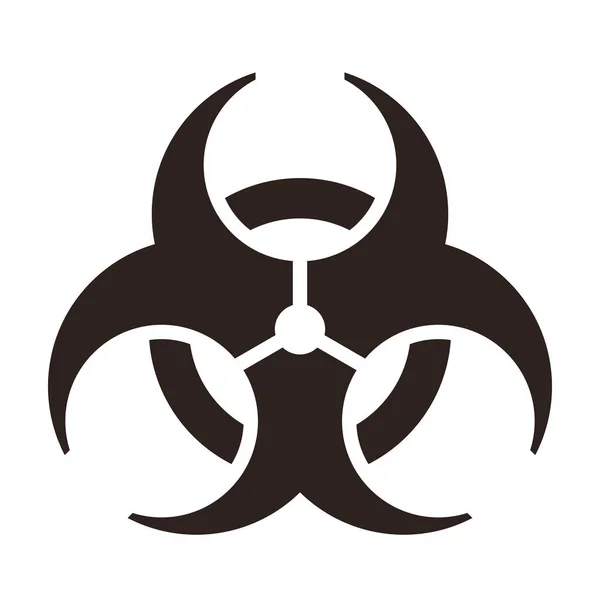 Symbol För Biologiska Faror Varningsskylt För Biologiska Faror Isolerad Vit — Stock vektor