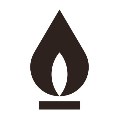 Beyaz arkaplanda gaz simgesi izole edildi