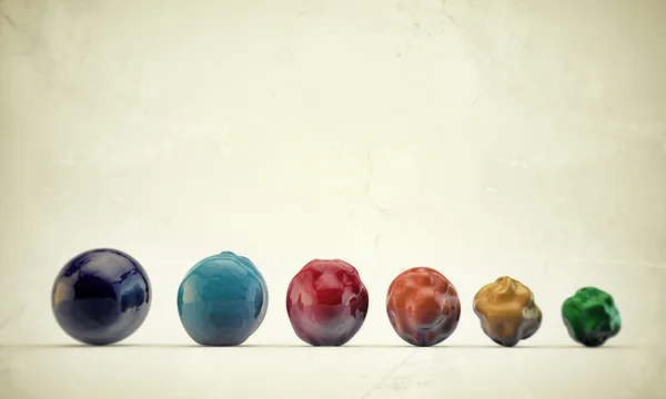 Zdeformowane gumballs — Zdjęcie stockowe