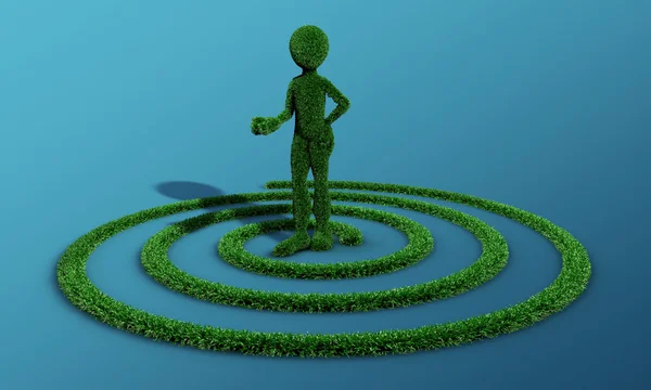 Green grass man — Stock Photo, Image