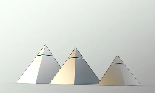 Moderna pyramider — Stockfoto