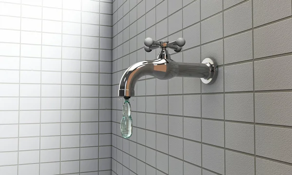 Tap water drop — Stock Photo, Image
