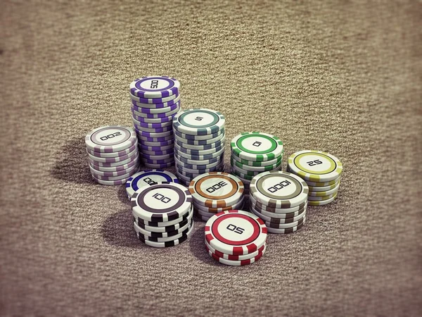 Fichas de Poker — Fotografia de Stock