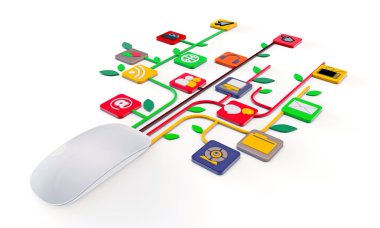 fare ile web simgeleri bağlı