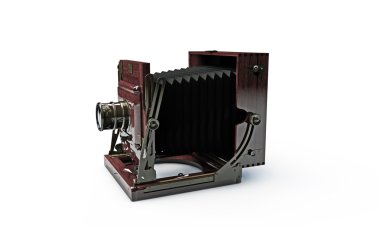 eski ahşap çerçeve fotoğraf makinesi