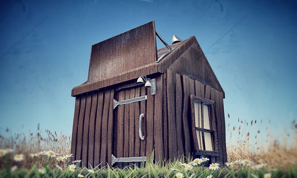 Küçük bir ahşap ev — Stok fotoğraf
