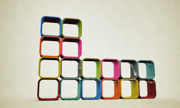 Kolorowe półki — Zdjęcie stockowe