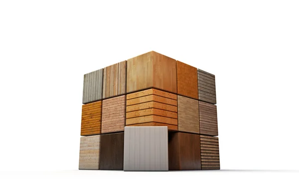 Wooden cubes — Stock Photo, Image