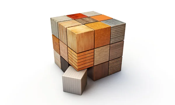 Cubes en bois — Photo