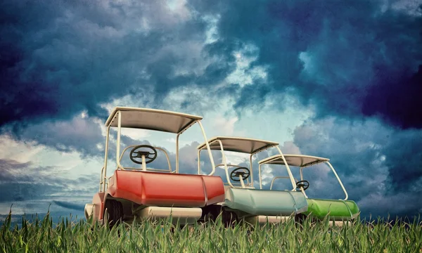 Golfcarts — Stockfoto